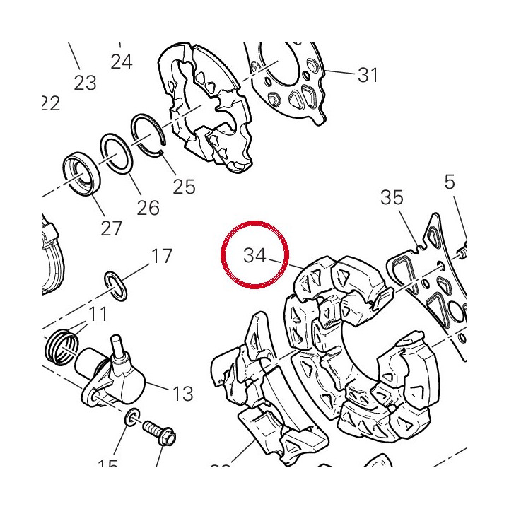 Panneau insonorisant pompe — réf. 48612271A | Ducati Store