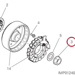 Écrou à embase 74811021B — réf. 74811021B | Ducati Store