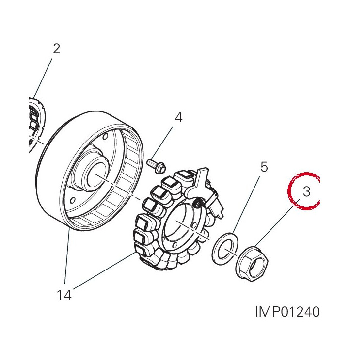 Écrou à embase 74811021B — réf. 74811021B | Ducati Store