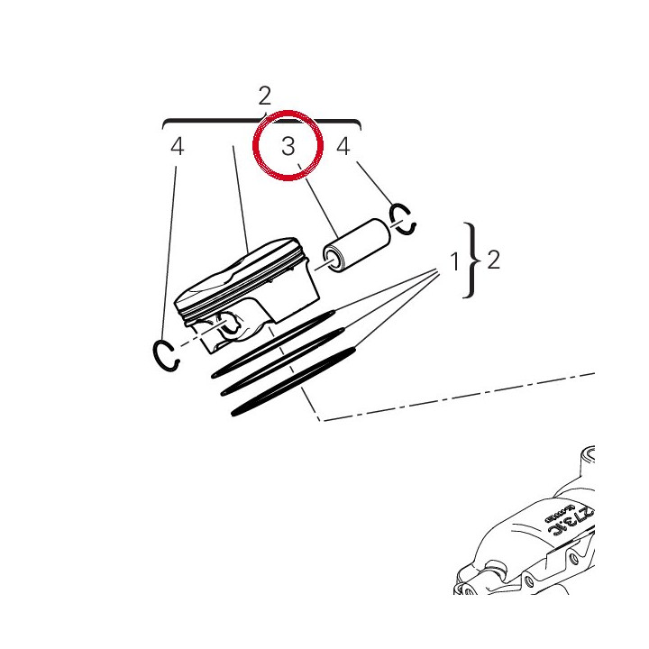 Axe de piston 12113712A — réf. 12113712A | Ducati Store