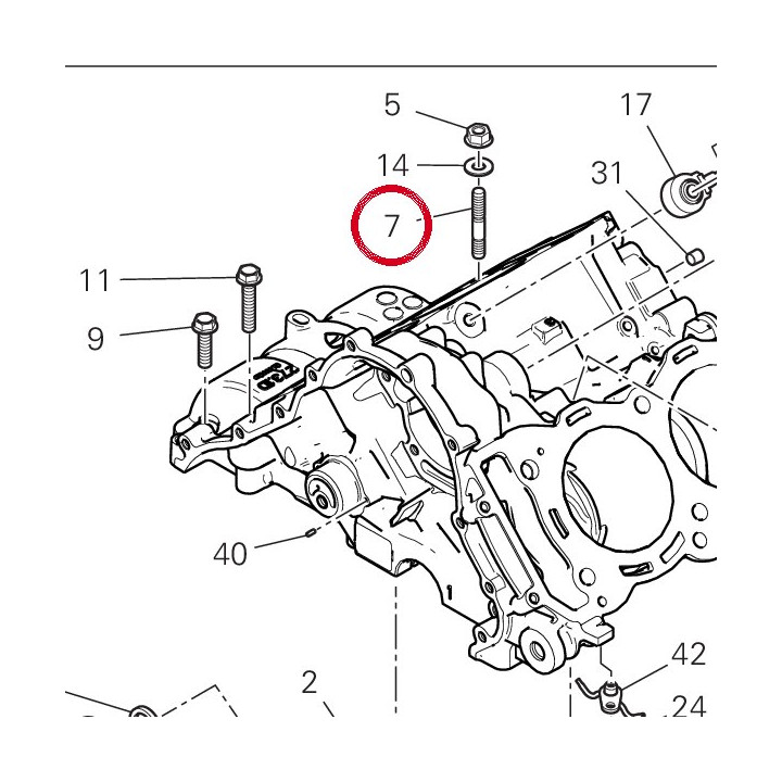 Goujon 76611231A — réf. 76611231A | Ducati Store