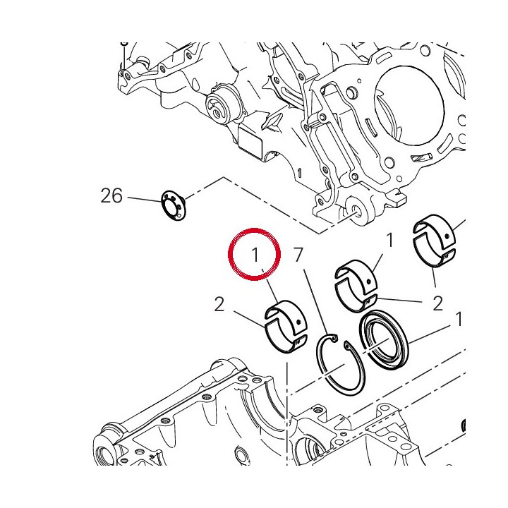 Demi-Roulement rouge — réf. 11210942AA | Ducati Store