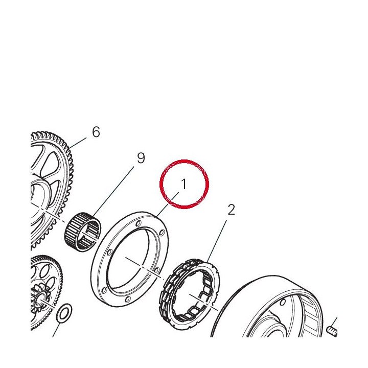 Bride roue libre 16015522B — réf. 16015522B | Ducati Store