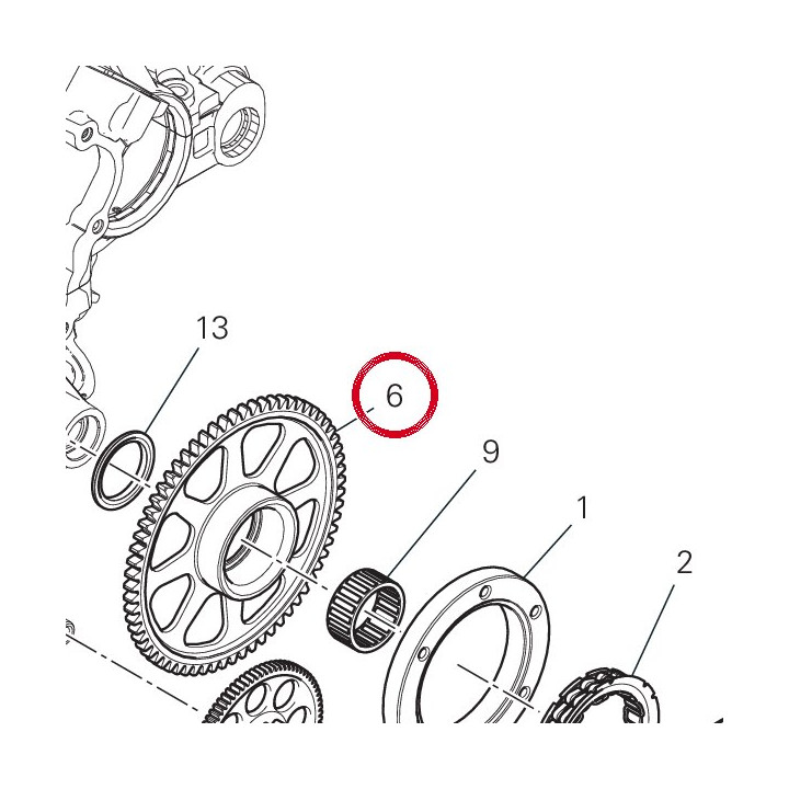 Engranage conduit 17310411A — réf. 17310411A | Ducati Store