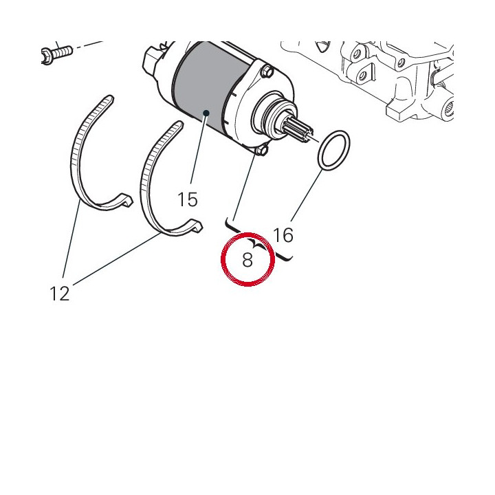 Démarreur électrique — réf. 27040193A | Ducati Store