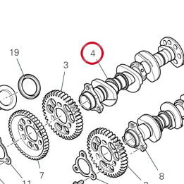 Arbre À cames admission — réf. 14816681A | Ducati Store