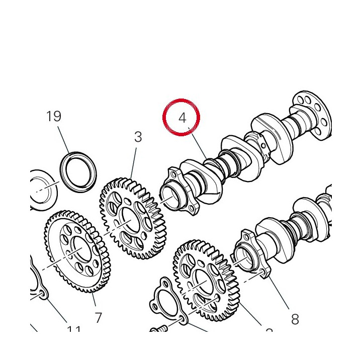 Arbre À cames admission — réf. 14816681A | Ducati Store