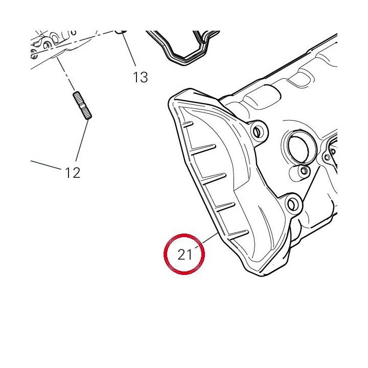 Couvercle culasse avant — réf. 24715882A8 | Ducati Store