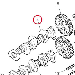 Arbre À cames échappement — réf. 14816281A | Ducati Store