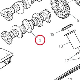 Arbre À cames échappement — réf. 14816671A | Ducati Store