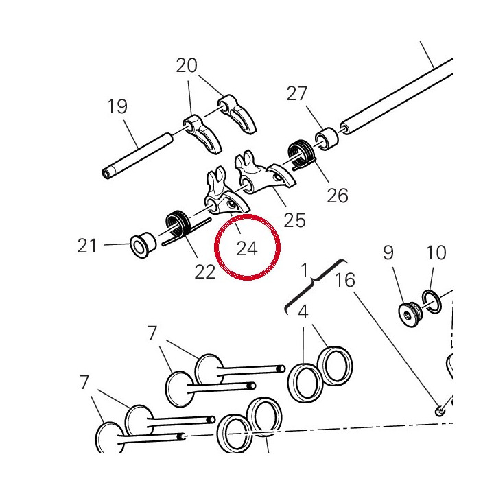Culbuteur fermature gauche — réf. 20910791A | Ducati Store