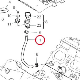 Tuyau avant gauche 590Z0021A — réf. 590Z0021A | Ducati Store