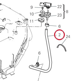 Tuyau avant droit 935Z0021A — réf. 935Z0021A | Ducati Store
