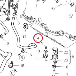 Tuyau arrière droit — réf. 590Z0011A | Ducati Store