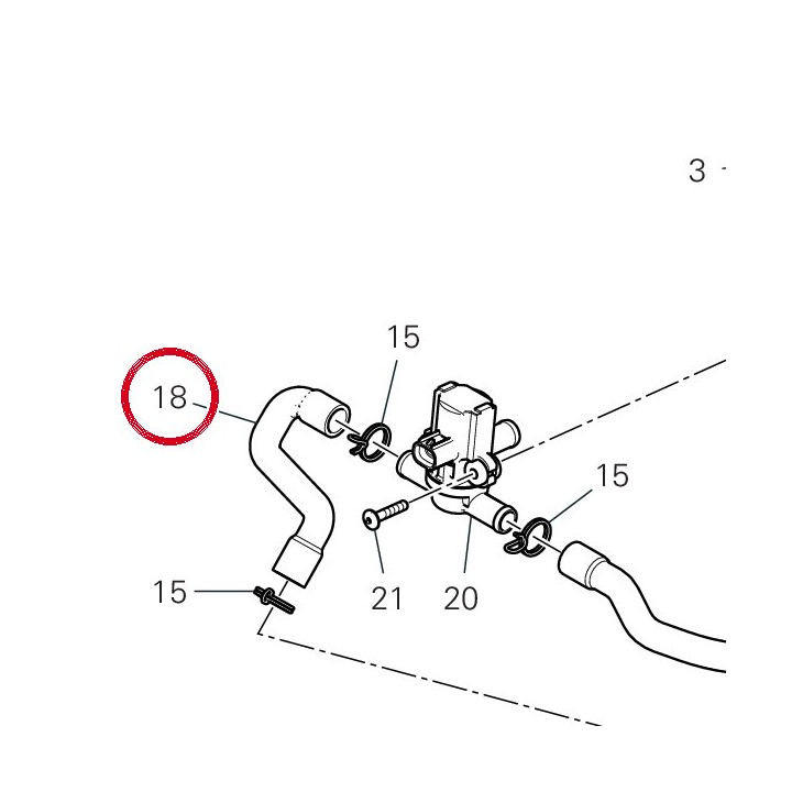 Tuyau air (arrière) — réf. 87613921A | Ducati Store