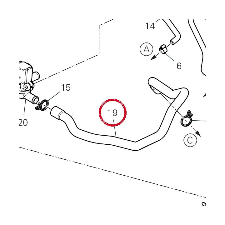 Tuyau air devant 87613931A — réf. 87613931A | Ducati Store