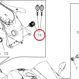 Seat latch 696-1100Mr/09 — réf. 59820611AB | Ducati Store