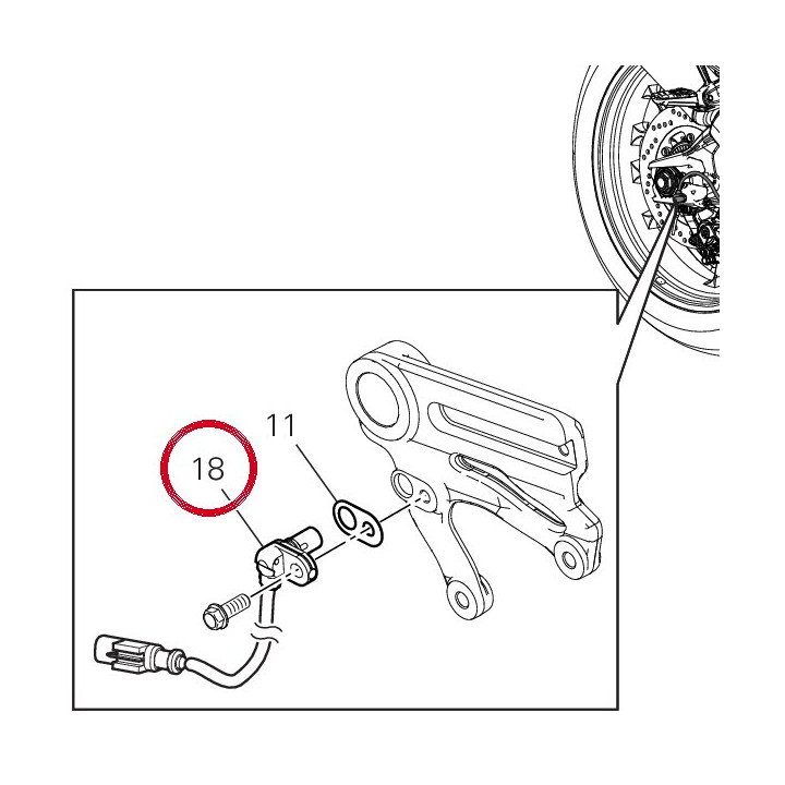 Capteur vitesse 55219411D — réf. 55219411D | Ducati Store