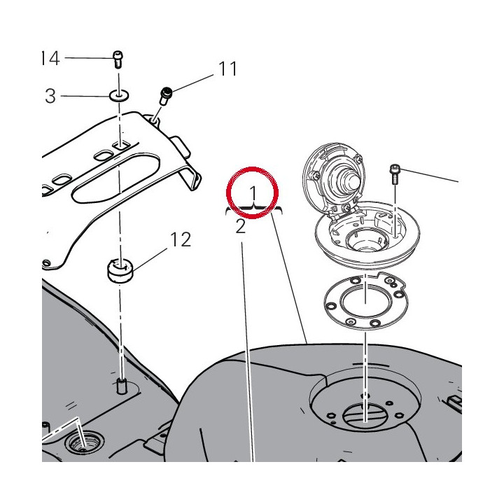 Réservoir carburant — réf. 58613363AS | Ducati Store