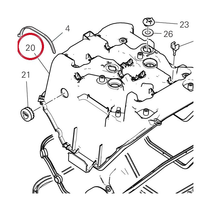 Couvercle airbox supérieur — réf. 4421A461B | Ducati Store