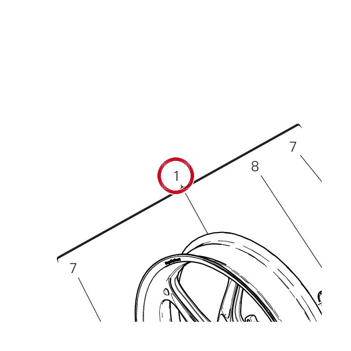 Jante roue av. 50122941AA — réf. 50122941AA | Ducati Store