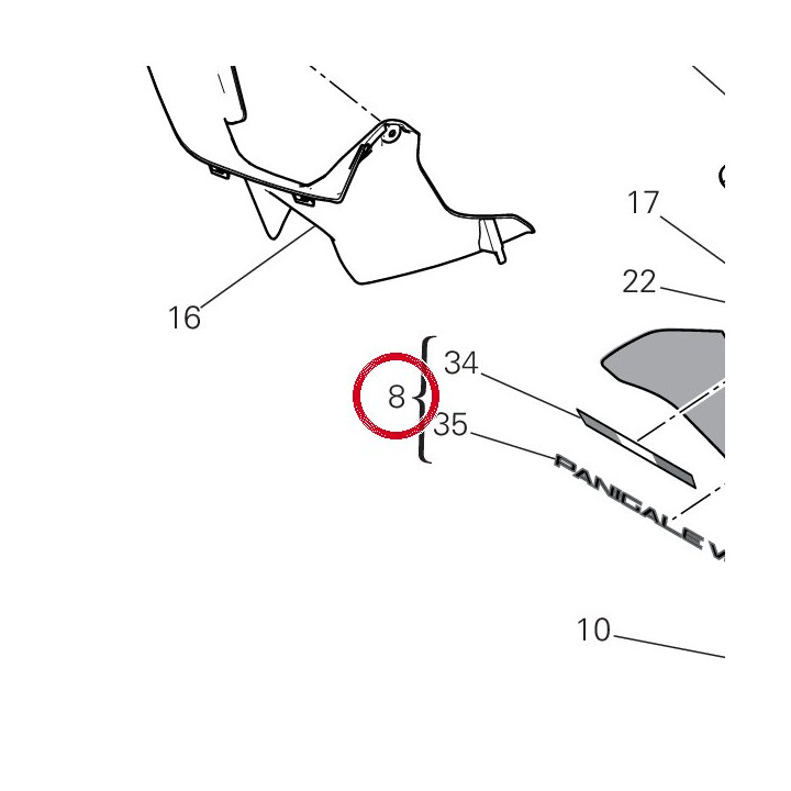 Cupolino inferiore — réf. 48114761BA | Ducati Store