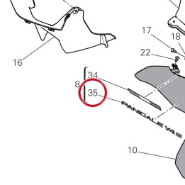 Embleme droite 4381N681A — réf. 4381N681A | Ducati Store