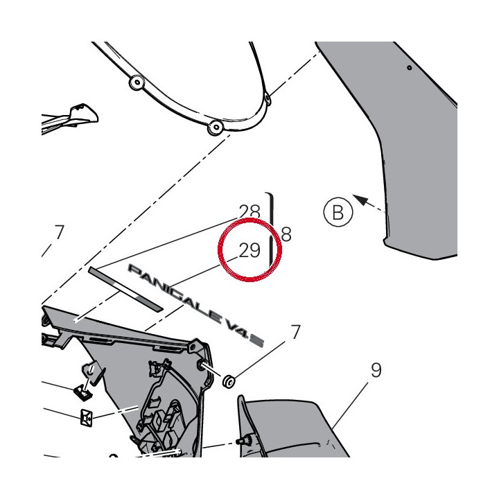 Embleme gauche 4381N691A — réf. 4381N691A | Ducati Store