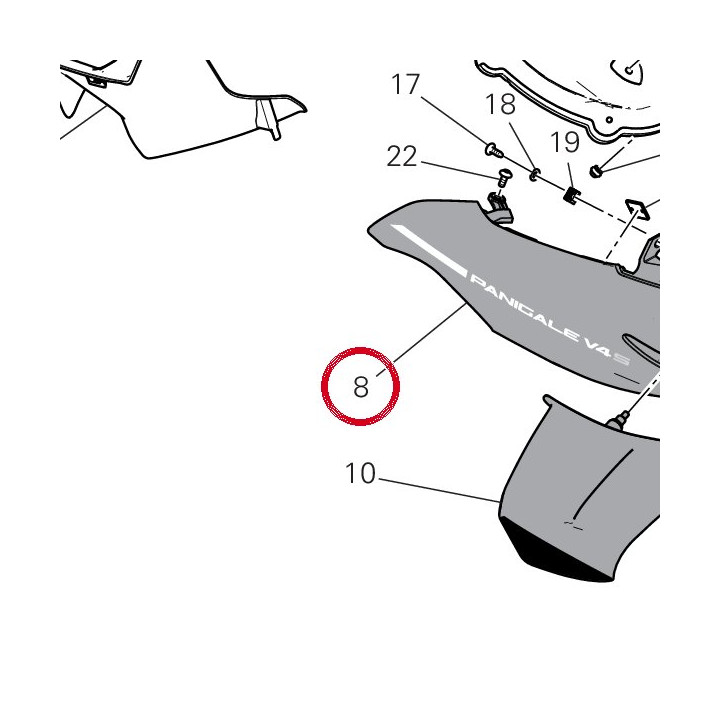 Capot avant inférieur — réf. 48111391AA | Ducati Store