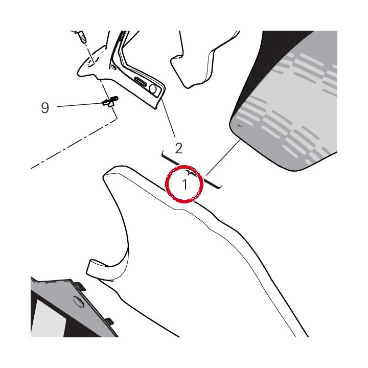 Demi-Carene supérieur — réf. 4801K891AA | Ducati Store