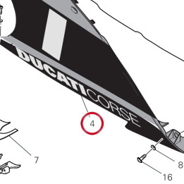 Demi-Carene inférieur — réf. 48014901AA | Ducati Store
