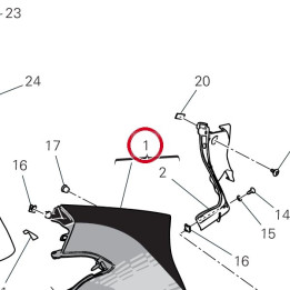 Demi-Carene supérieure — réf. 4801K881AA | Ducati Store