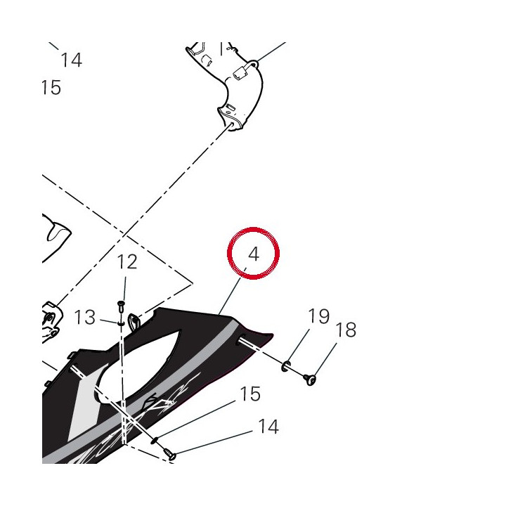 Demi-Carene inférieur — réf. 48014891AA | Ducati Store