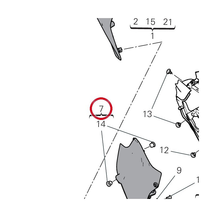 Panneau lateral droit — réf. 482P1461AA | Ducati Store