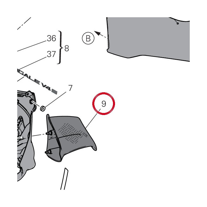 Ala sinistra 96912961AA — réf. 96912961AA | Ducati Store