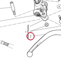 Levier frein avant 62641141A — réf. 62641141A | Ducati Store