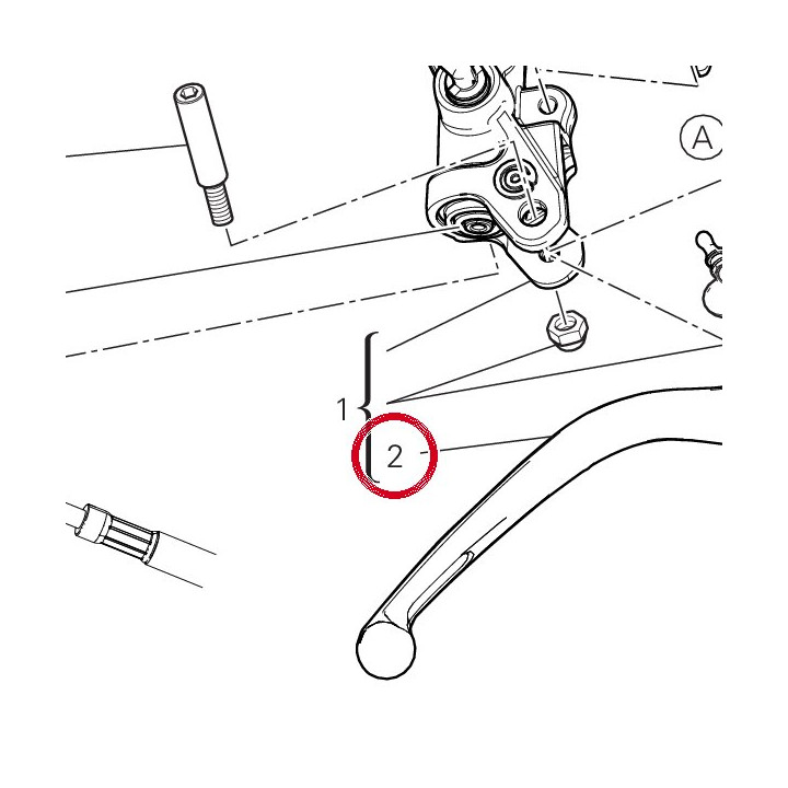 Levier frein avant 62641141A — réf. 62641141A | Ducati Store