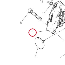 Étrier frein avant droite — réf. 61042231AF | Ducati Store