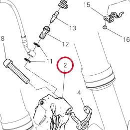 Étrier frein avant gauche — réf. 61042221AF | Ducati Store