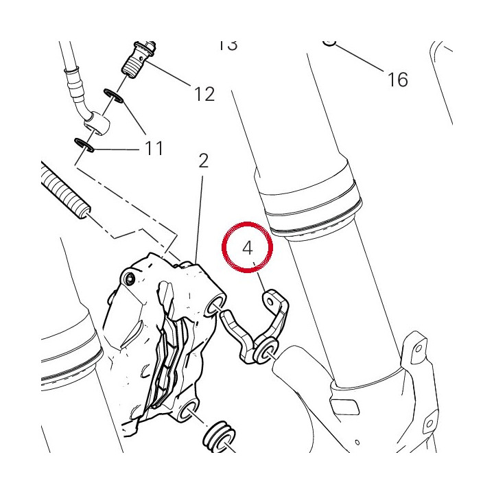 Support gauche cote — réf. 8301R201AA | Ducati Store
