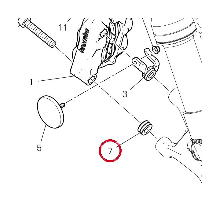 Entretoise 71316341AA — réf. 71316341AA | Ducati Store