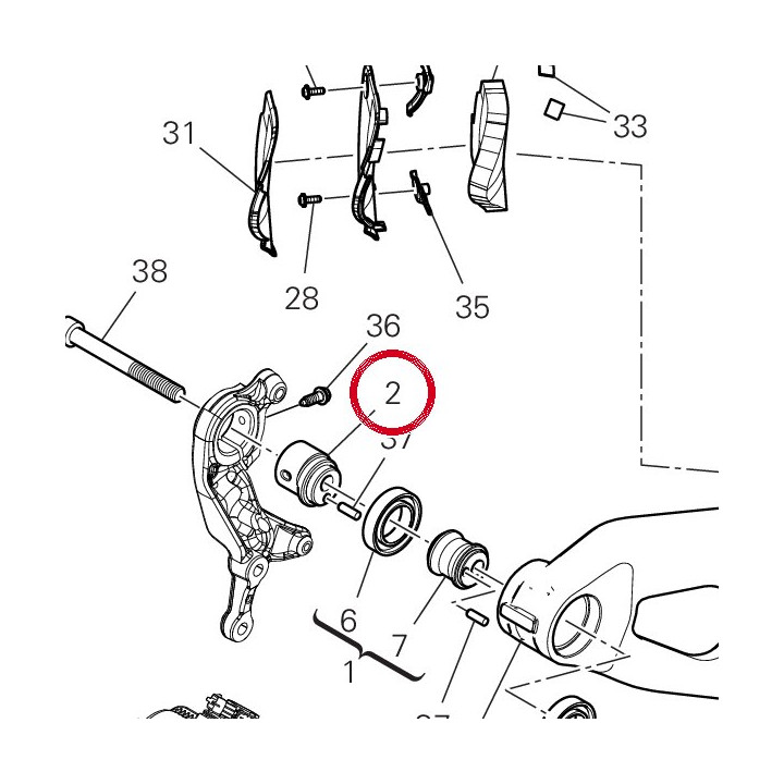 Excentrique droit — réf. 75610782AA | Ducati Store