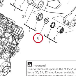 Entretoise droit 75610313AA — réf. 75610313AA | Ducati Store