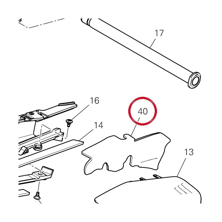 Absorbant sonore 48611391A — réf. 48611391A | Ducati Store