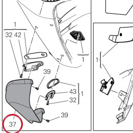 Sidepod droit 480PK582AA — réf. 480PK582AA | Ducati Store