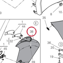 Sidepod gauche 480PK592AA — réf. 480PK592AA | Ducati Store