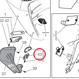 Support droite 8301R631A — réf. 8301R631A | Ducati Store