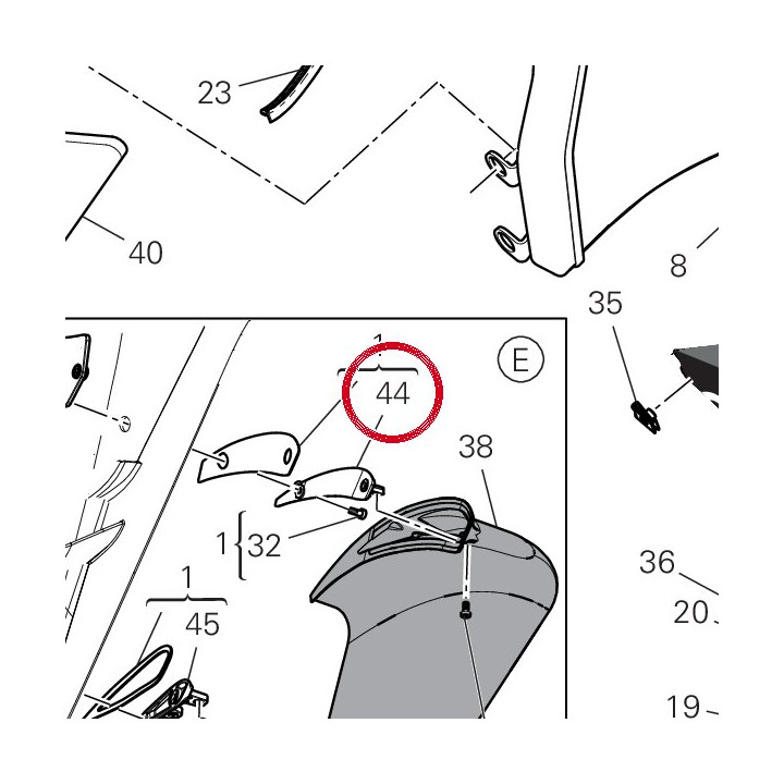 Bride supérieur gauche — réf. 8301R641A | Ducati Store