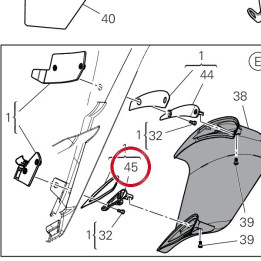 Support gauche 8301R651A — réf. 8301R651A | Ducati Store