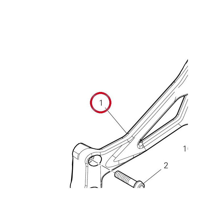 Support gauche 8291T431AA — réf. 8291T431AA | Ducati Store
